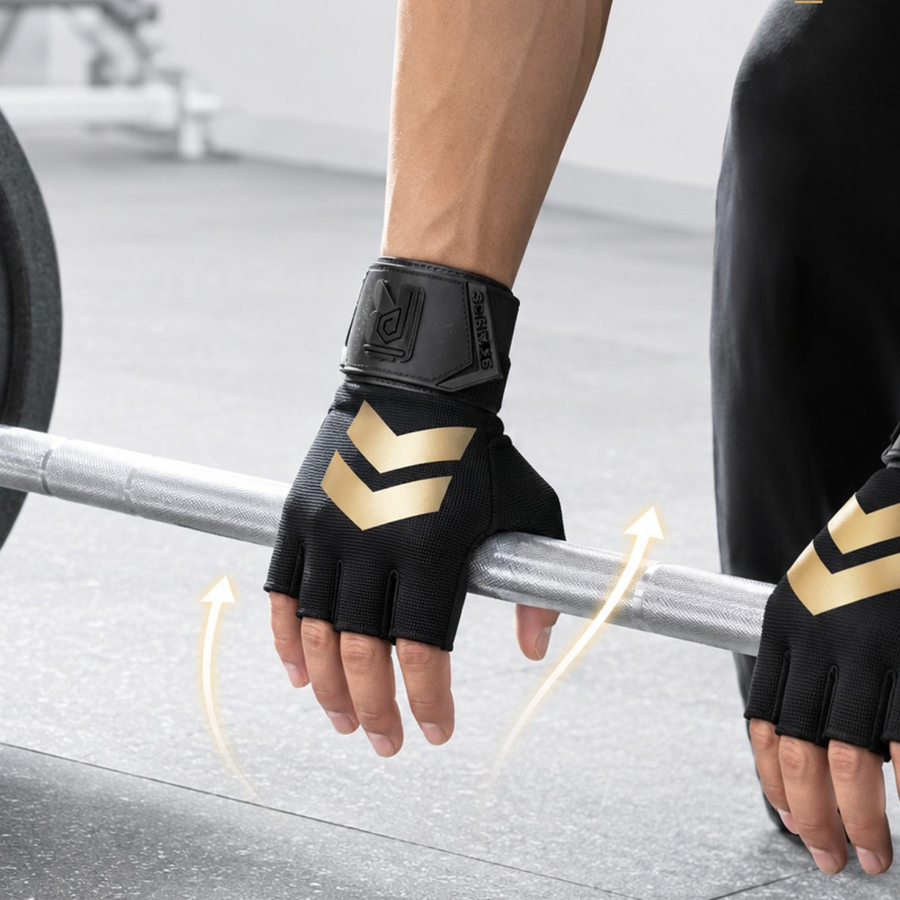 Half finger fitness gloves wit - Weightlifting Gloves 评论和价格