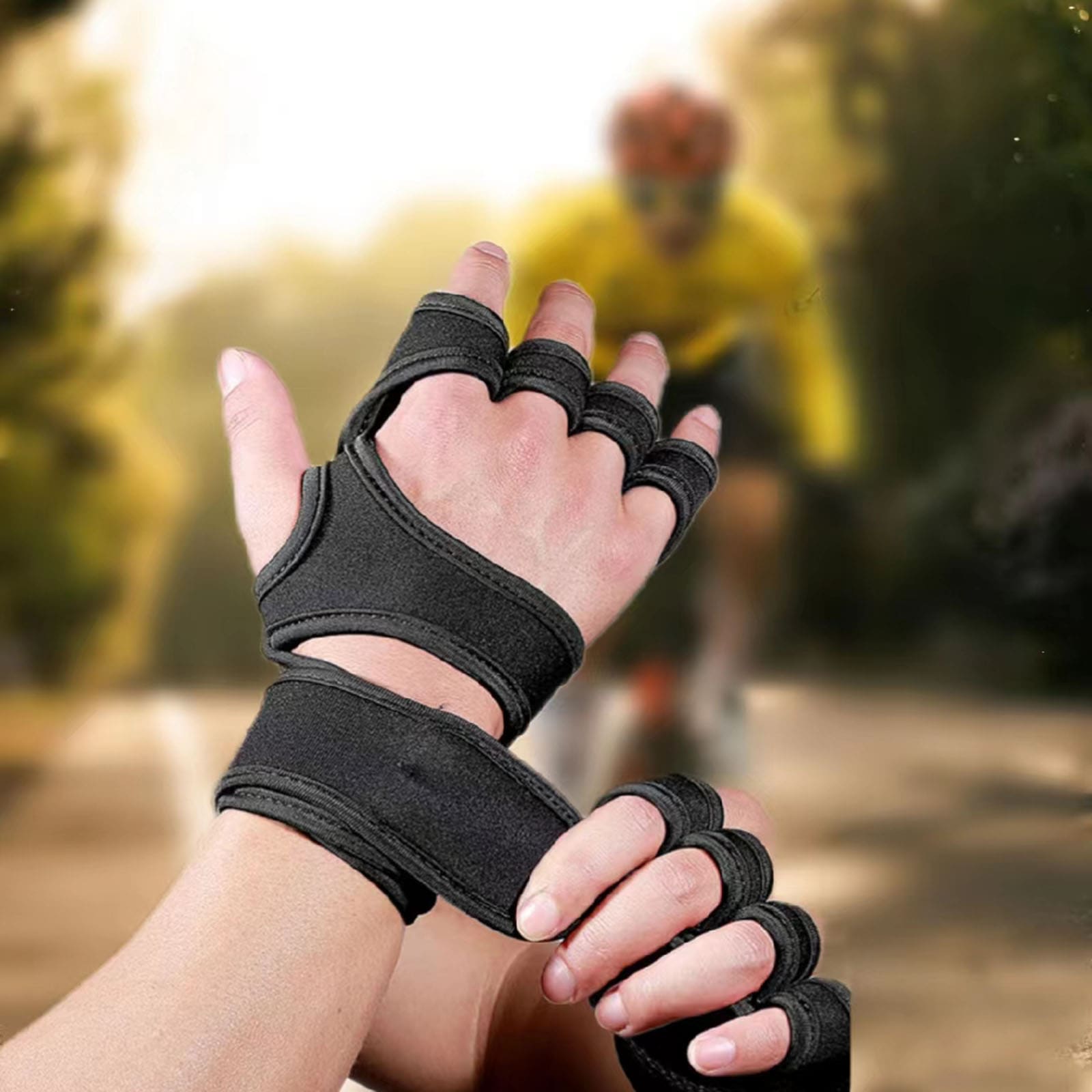 1 pair Sports cross training c - Weightlifting Gloves 评论和价格