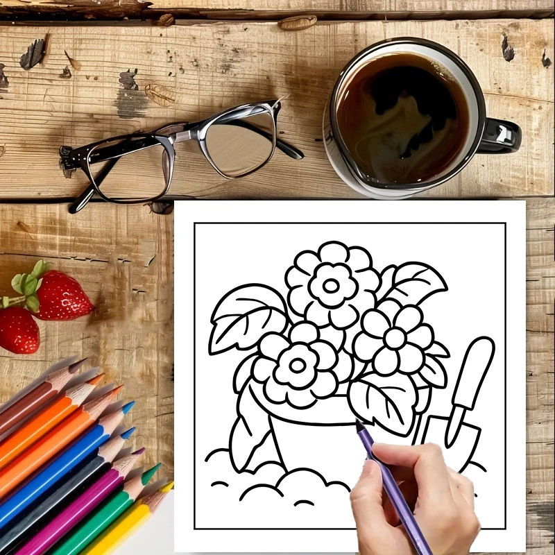 Easy Cute Flower Coloring Book - Chalk Bag 评论和价格