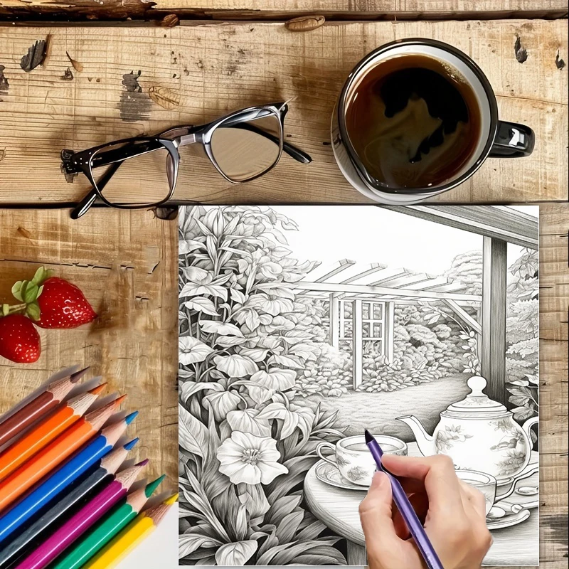 Tea In The Gardens Coloring Bo - Chalk Bag 评论和价格